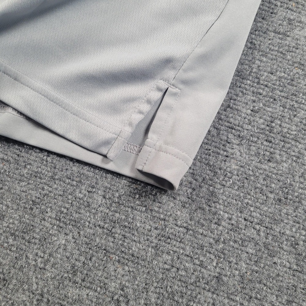 Adidas Polo Shirt Mens Large Gray Navy ClimaCool Striped Golf Raglan BC2429 - Picture 10 of 10